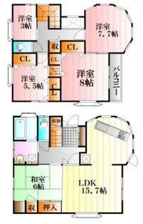 広島県広島市安佐南区古市2【一戸建】の間取り