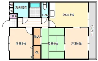 カルフールレジデンス【3階】の間取り