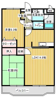 ブランドール【3階】の間取り