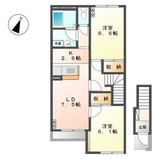 サンライズ【2階】の間取り