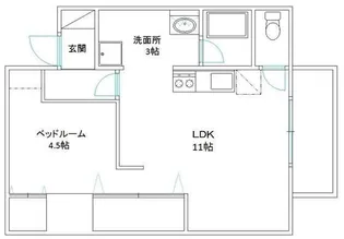 コーポレーションT&T【4階】の間取り