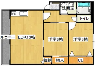 ウィンベルあかね【1階】の間取り