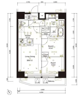 東京都文京区小石川2【マンション】の間取り