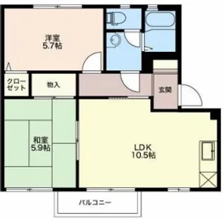 プレシール旭【1階】の間取り