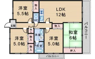 プレシオ緑ヶ丘【3階】の間取り