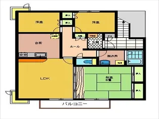 ダイヤハイツイシイB【2階】の間取り