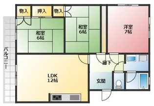 望月マンション【3階】の間取り