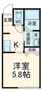 1Rの間取り画像