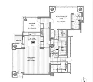 六本木ヒルズレジデンスC【27階】の間取り