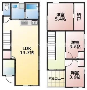 熊本県熊本市中央区国府4【一戸建】の間取り