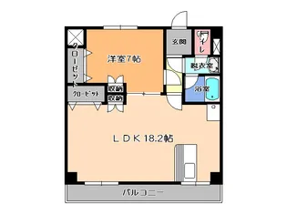 カスティール・イン・宇都宮【7階】の間取り