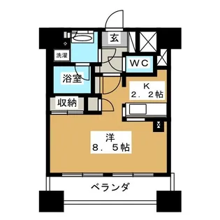 スタイリオ横浜反町【8階】の間取り