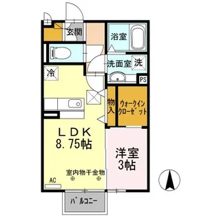ル・リアン【1階】の間取り