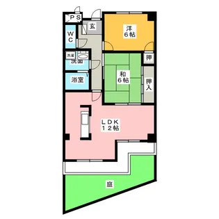 エドワール植田南【1階】の間取り