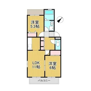 ベルメゾン那珂【3階】の間取り