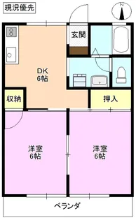 長野ガーデンハイツ A棟【2階】の間取り