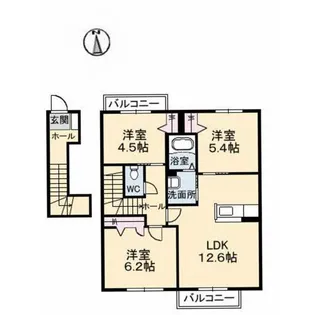 シャーメゾン東岐波【2階】の間取り