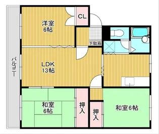 コーポオカムラ【3階】の間取り