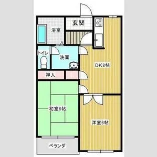 コンフォート楠【1階】の間取り