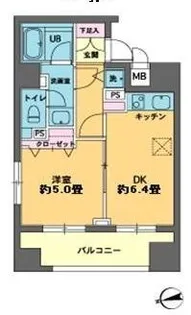 カスタリア新富町【2階】の間取り