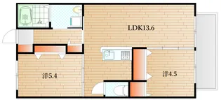 ボナールメゾン風【2階】の間取り