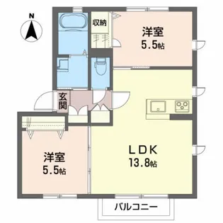 ヒルズ南光台【2階】の間取り