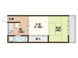 大阪府大阪市西成区鶴見橋2【マンション】の間取り