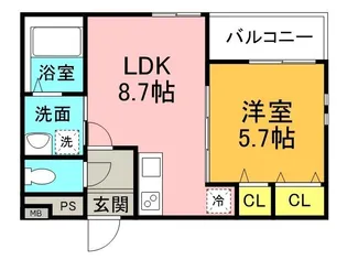 大阪府岸和田市下松町4【アパート】の間取り