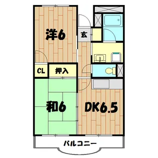 2DKの間取り画像