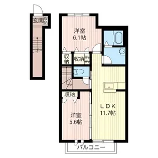 フレグランスII【2階】の間取り