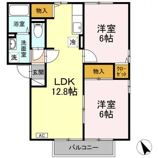 エクセルハイム B棟【2階】の間取り