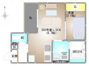 REGALEST 下伊福本町IV【3階】の間取り