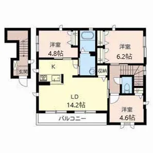 大阪府吹田市垂水町2【アパート】の間取り