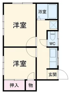 クイーンシップ横須賀中央【2階】の間取り