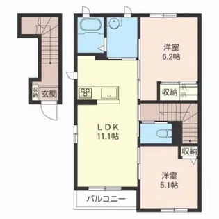 ポラリスA【2階】の間取り