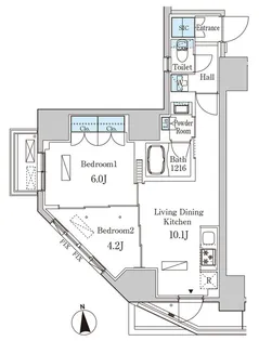 ルジュール神田須田町【8階】の間取り