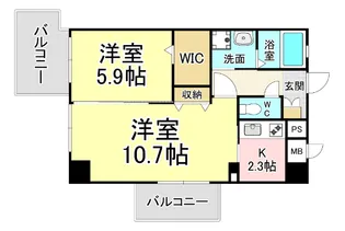 福岡県北九州市小倉北区木町3【マンション】の間取り
