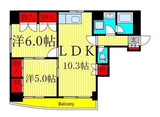 フジマンション末広【1階】の間取り