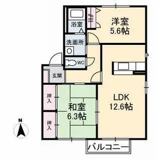 フォーリスト B【2階】の間取り