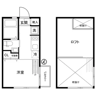 グランエッグス東中野S【2階】の間取り