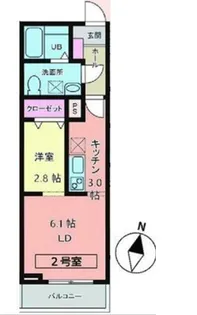 メリディアン柳生 壱番館【2階】の間取り
