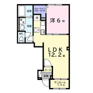 1LDKの間取り画像