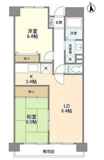 コンフォートパレス【1階】の間取り