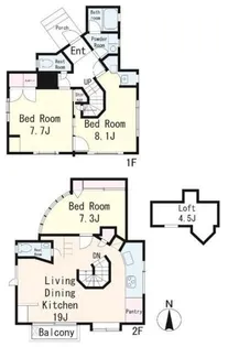 東京都世田谷区南烏山2【一戸建】の間取り