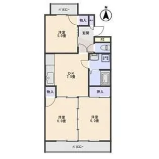 グリーンヴィラ小野里【3階】の間取り