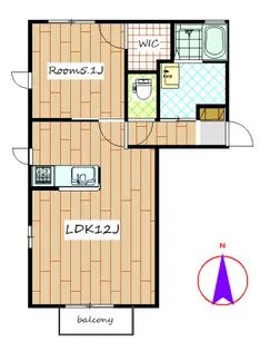 サウスグローブA【2階】の間取り