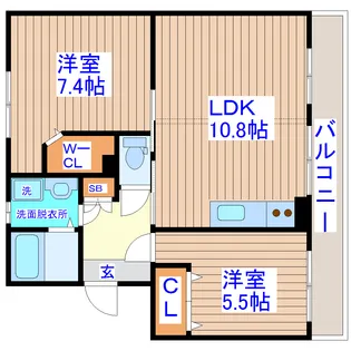 KS宮千代II【1階】の間取り