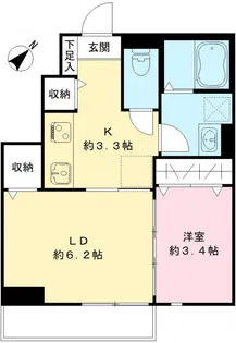 フリューゲルI【1階】の間取り