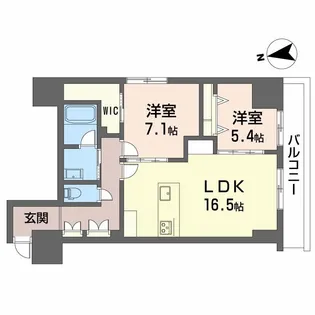 宮城県仙台市若林区荒町【マンション】の間取り