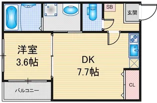ハーモニーテラス中小田井【1階】の間取り